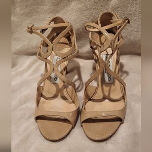 Jimmy Choo Beige Strappy Sandals